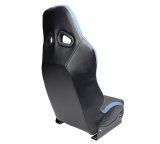 NRG Defender Water Resistant Steel Frame Suspension Seats Black w/ Blue Trim & Defender logo thumbnail 5