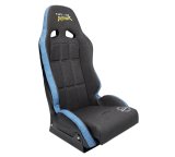 NRG Defender Water Resistant Steel Frame Suspension Seats Black w/ Blue Trim & Defender logo thumbnail 6