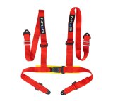NRG 4 Point Seat Belt Harness / Buckle Lock- Red thumbnail 2