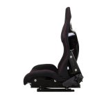 NRG FRP Bucket Seat - Reclinable (Black Cloth w/Red Stitching) thumbnail 3