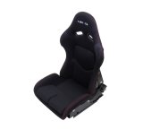 NRG FRP Bucket Seat - Reclinable (Black Cloth w/Red Stitching) thumbnail 6