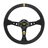 OMP Corsica Steering Wheel/3 Black Dish Spokes/ - Small Suede (Black) thumbnail 1