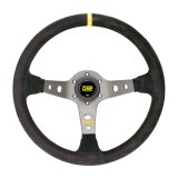 OMP Corsica Steering Wheel/3 Black Dish Spokes/ - Small Suede (Black) thumbnail 3