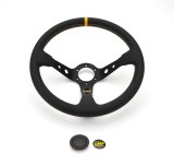 OMP Corsica Steering Wheel In Leather - Black thumbnail 4