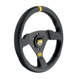 OMP Trecento Steering Wheel - Small Suede (Black) Leather thumbnail 1