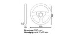 OMP Trecento Steering Wheel - Small Suede (Black) Leather thumbnail 2