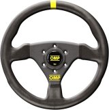 OMP Trecento Steering Wheel - Small Suede (Black) Leather thumbnail 3