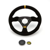 OMP Trecento Steering Wheel - Small Suede (Black) Leather thumbnail 4