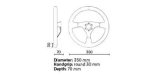 OMP WRC Mid-Depth 350mm Dished - Small Suede (Black) thumbnail 2
