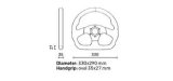 OMP Superquadro Steering Wheel - Small Spokes - Suede (Black) thumbnail 2