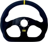 OMP Superquadro Steering Wheel - Small Spokes - Suede (Black) thumbnail 3