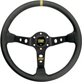 OMP Dished Steering Wheel Corsica 330/Black In Suede Leather With Anodized Spokes thumbnail 2