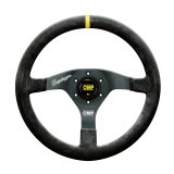 OMP Velocita Superleggero Suede Leather 350mm Diameter Steering Wheel Black thumbnail 1