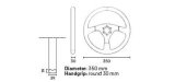 OMP Velocita Superleggero Suede Leather 350mm Diameter Steering Wheel Black thumbnail 2