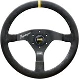OMP Velocita Superleggero Suede Leather 350mm Diameter Steering Wheel Black thumbnail 3