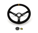 OMP Corsica SuperleggeroSuede Leather 350mm Diameter Steering Wheel Black thumbnail 4