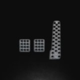 OMP Racing Pedals - Silver (Set of 3) thumbnail 2