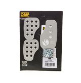 OMP Racing Pedals - Silver (Set of 3) thumbnail 3