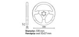 OMP GP Racing Steering Wheel - Black/Black thumbnail 2