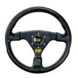OMP GP Racing Steering Wheel - Black/Black thumbnail 3