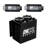 DeatschWerks 3.5L Modular Surge Tank (Incl. 2 DW350iL In-Line Fuel Pump) thumbnail 1