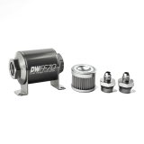 DeatschWerks Stainless Steel 6AN 10 Micron Universal Inline Fuel Filter Housing Kit (70mm) thumbnail 3