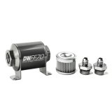 DeatschWerks Stainless Steel 6AN 10 Micron Universal Inline Fuel Filter Housing Kit (70mm) thumbnail 5