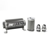 DeatschWerks Stainless Steel 10AN 10 Micron Universal Inline Fuel Filter Housing Kit (110mm) thumbnail 2