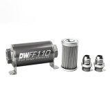 DeatschWerks Stainless Steel 10AN 10 Micron Universal Inline Fuel Filter Housing Kit (110mm) thumbnail 4