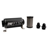 DeatschWerks Stainless Steel 8AN 100 Micron Universal Inline Fuel Filter Housing Kit (110mm) thumbnail 2