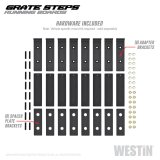 Westin Grate Steps Running Boards 79 in - Textured Black thumbnail 9