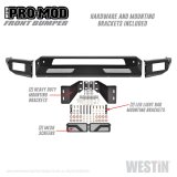 Westin 2010-2019 Dodge Ram 2500/3500 ( Old Body Style ) Pro-Mod Front Bumper - Textured Black thumbnail 2