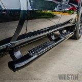 Westin 19-20 Chevrolet Silverado/GMC Sierra 1500 Double Cab PRO TRAXX 5 Oval Nerf Step Bars - Black thumbnail 4