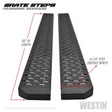Westin Grate Steps Running Boards 68 in - Textured Black thumbnail 3