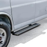 Westin Ford Transit Van 150/250/350 (46in Driver & 97in. Pass) Grate Steps Running Boards - Tex. Blk thumbnail 1