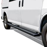 Westin Ford Transit Van 150/250/350 (46in Driver & 97in. Pass) Grate Steps Running Boards - Tex. Blk thumbnail 2