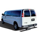 Westin Ford Transit Van 150/250/350 (Single 54in. Pass Door) Grate Steps Running Boards - Tex. Blk thumbnail 6
