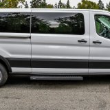 Westin Ford Transit Van 150/250/350 (Single 54in Pass Door) Grate Steps Running Boards - Tex. Blk thumbnail 1