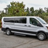 Westin Ford Transit Van 150/250/350 (Single 54in Pass Door) Grate Steps Running Boards - Tex. Blk thumbnail 2