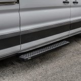 Westin Ford Transit Van 150/250/350 (Single 54in Pass Door) Grate Steps Running Boards - Tex. Blk thumbnail 3