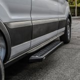 Westin Ford Transit Van 150/250/350 (Single 54in Pass Door) Grate Steps Running Boards - Tex. Blk thumbnail 4