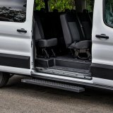 Westin Ford Transit Van 150/250/350 (Single 54in Pass Door) Grate Steps Running Boards - Tex. Blk thumbnail 5