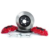 Alcon 2018+ Jeep JL 350x32mm Rotors 6-Piston Red Calipers Front Brake Upgrade Kit thumbnail 1