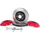 Alcon 2018+ Jeep JL 350x32mm Rotors 6-Piston Red Calipers Front Brake Upgrade Kit thumbnail 3