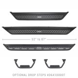 Go Rhino Dominator Extreme D6 SideSteps - Tex Blk - 4in Drop Down Steps (Pair) thumbnail 5