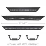 Go Rhino Dominator Extreme D6 SideSteps - Tex Blk - 4in Drop Down Steps (Pair) thumbnail 7