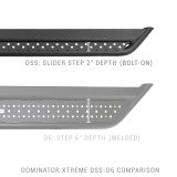 Go Rhino Dominator Extreme DSS Sliders - Tex Blk - 80in thumbnail 4