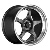 Konig Hyperspec 17x8 5x100 ET40 Anthracite Metallic Wheel w/ Mirror Machined Lip (Knurled Bead) thumbnail 1