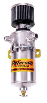 Peterson Fluid Systems Breather Can -12AN & -8AN In w/ Filter thumbnail 1