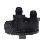 Peterson Fluid Systems Remote Filter Mount 13/16 -16AN Thread -10AN Fittings - Chevrolet Style thumbnail 1